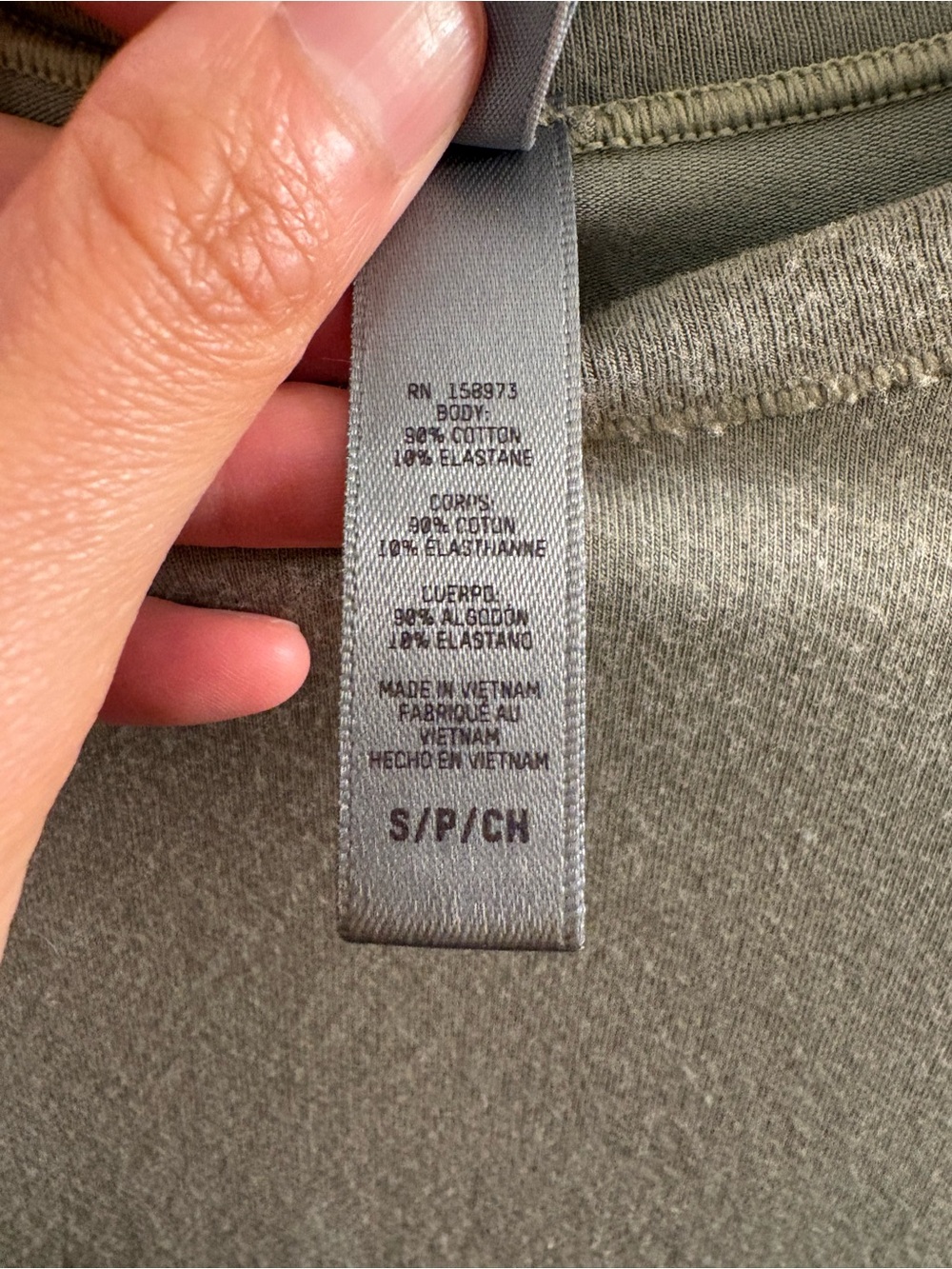 Skims Sage green cotton jersey long Sleeve Crewneck Top - Picture 5 of 7